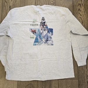 Gildan St Maarten XXL Heineken Regatta T-shirt Long-sleeve Grey